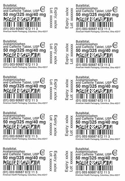 50 mg/325 mg/40 mg Butalbital, Acetaminophen And Caffeine Tablet Blister (Blilster)