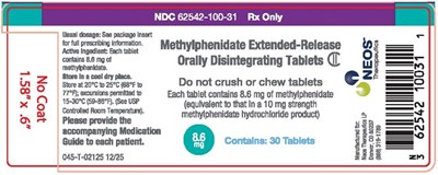 8.6 mg Tablet (Methylphenidate Extended Release Tablets 4)