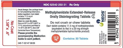 17.3 mg (Methylphenidate Extended Release Tablets 5)