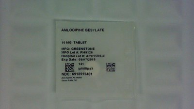 Amlodipine Besylate 10 mg Tablet Label (6918915401)