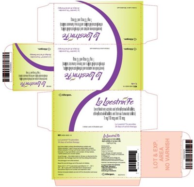 PRINCIPAL DISPLAY PANELNDC 0430-0420-95Lo Loestrin Fe26 days of active therapy1 blister card of 28 tablets eachRx Only - lo loestrin fe 08