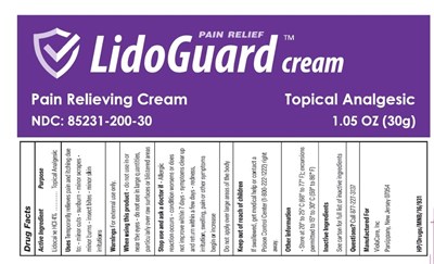 "image Description" (Lidocaine Cream 30g Tube Label)