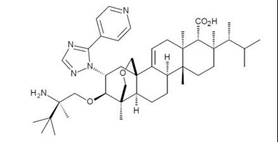 The chemical structure of Ibrexafungerp is designated chemically as (1S,4aR,6aS,7R,8R,10aR,10bR,12aR,14R,15R)-15-[(2R)-2-amino-2,3,3-trimethylbutoxy]-1,6a,8,10a-tetramethyl-8-[(2R)-3-methylbutan-2-yl] - brexafemme 01