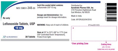 leflunomide-fig5.jpg PACKAGE LABEL-PRINCIPAL DISPLAY PANEL - 10 mg (30 Tablets Bottle Label) - leflunomide fig5