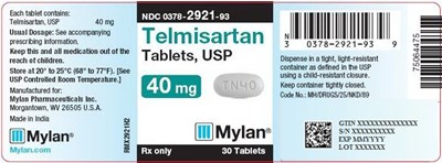 image-02.jpg Telmisartan Tablets, USP 40 mg Bottle Label - image 02
