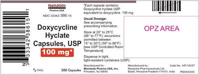 B (Doxycycline Hyclate Hdpe 500s Label)