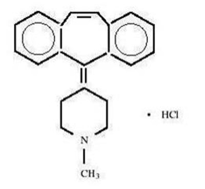 The Structural Formula Of The Anhydrous Salt (Cyproheptadine Hydrochloride 01)