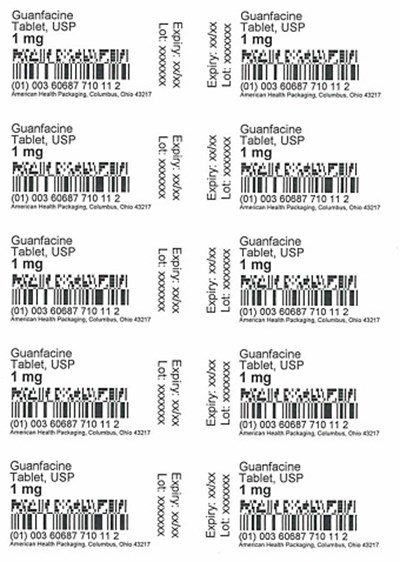 1 mg Guanfacine Tablet Blister - Blister