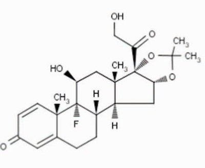 chem structure - triamcinolone acetonide injectable suspension usp 1