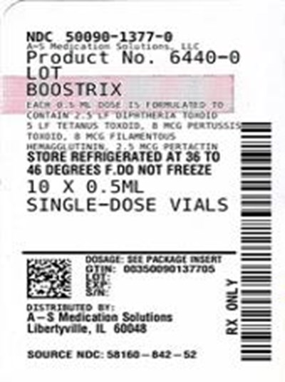 Ndc 50090 1377 Boostrix Tetanus Toxoid Reduced Diphtheria Toxoid