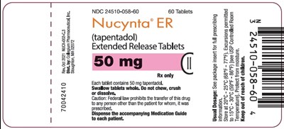 PRINCIPAL DISPLAY PANEL - 50 mg Tablet Bottle Label - nucynta 05