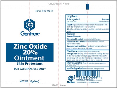 56g Label (Geritrex Zincoxide 56g 5416204056)