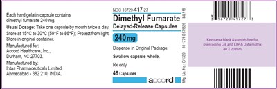 dmf-240mg-label.jpg Principal Display Panel - 240 mg Capsules: Box Label - dmf 240mg label