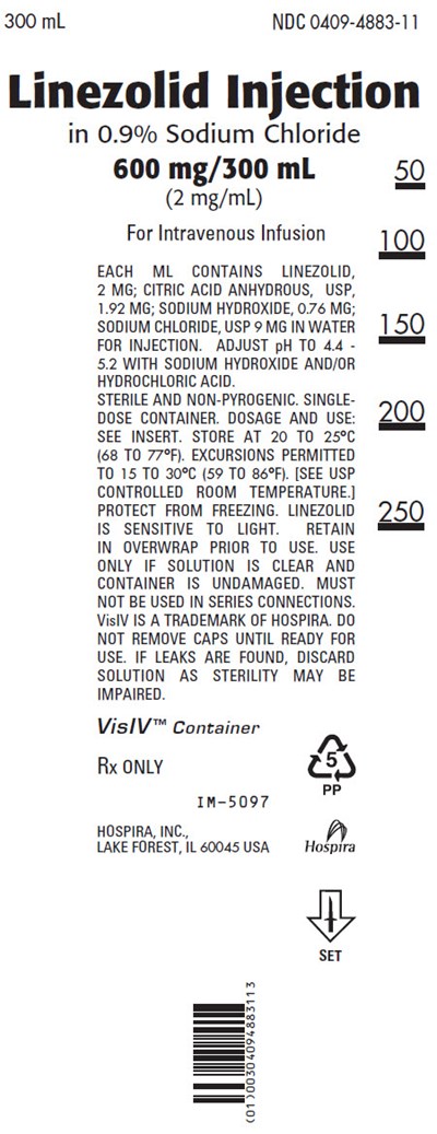 Principal Display Panel - 300 mL Bag Label - linezolid 04