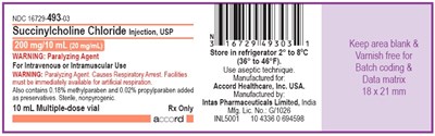 succinylcholine-02.jpg PRINCIPAL DISPLAY PANEL - 20 mg/mL Vial Label - succinylcholine 02