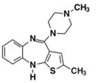 Olanzapine-01.jpg Structure - Olanzapine 01