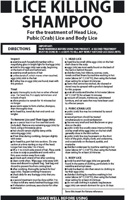 English Insert - lice killing shampoo 3