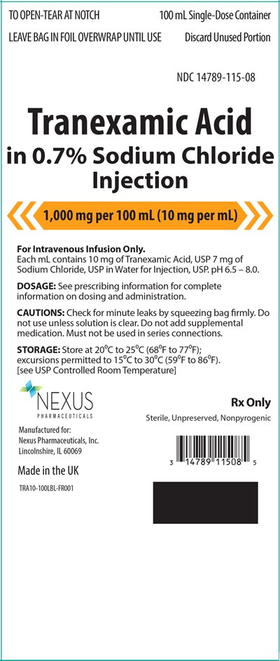 Principal Display Panel – 100 mL Bag Label - tra16 0001 03