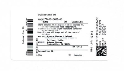 Bottle Label 60 mg (71610 0403 60)