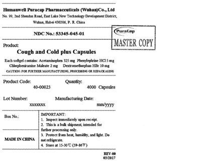 Cough And Cold Plus- Images NDC53345-045