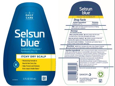 Itchy Dry ScalpClean, Fresh ScentExtra Hydrating FormulaSelsun blue®DANDRUFF SHAMPOOpyrithione zinc 1%HYDRASELtm Targeted Moisturizing Formula11 FL OZ (325 mL) - selsun blue dry itchy scalp 01
