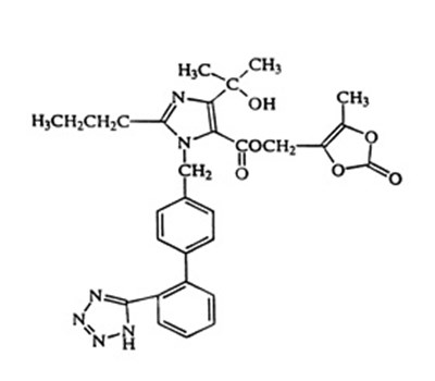 "image Description" (Olmesartan Medoxomil Structure)