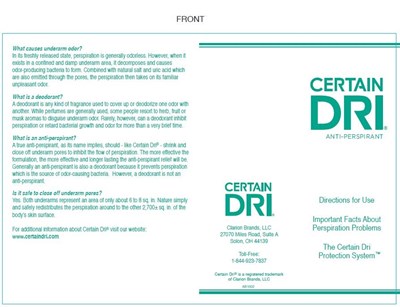 Certain Dri Solid Insert Front (Cdinsert0911front)