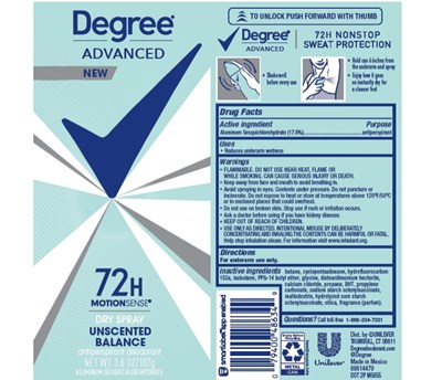 Degree Unscented Balance Dry Spray Ap Deo (Degreeunscentedbalancedrysprayapceo)