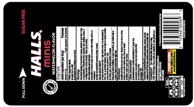 <ndc 12546-349-24 Halls Sugar Free Watermelon 24ct (Back)