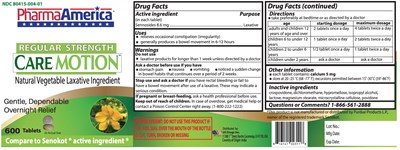 Caremotion 600 Label (Caremotion600tabs)