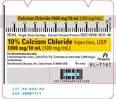 calcium-01.jpg PRINCIPAL DISPLAY PANEL - 10 mL Syringe Label - calcium 01