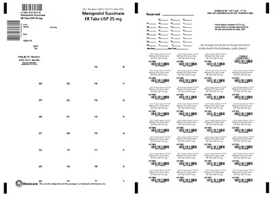 Bingo Card Label (Metoprolol Succinate Er Tabs 25mg And 50mg Dr Redd 3)