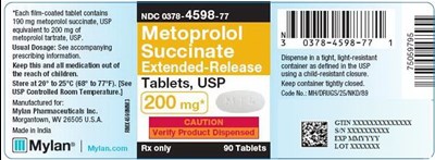image-06.jpg Metoprolol Succinate Extended-Release Tablets, USP 200 mg Bottle Label - image 06