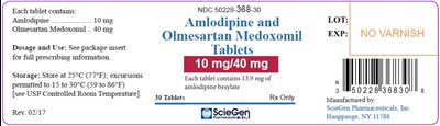 amlo-and-olme-tablets-10-40mg-container-label-30s.jpg PACKAGE LABEL-PRINCIPAL DISPLAY PANEL - 10 mg/40 mg (30 Tablet Bottle) - amlo and olme tablets 10 40mg container label 30s