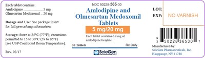 amlo-and-olme-tablets-5-20mg-container-label-30s.jpg PACKAGE LABEL-PRINCIPAL DISPLAY PANEL - 5 mg/20 mg (30 Tablet Bottle) - amlo and olme tablets 5 20mg container label 30s