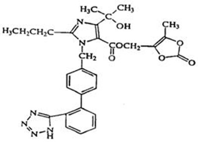 Olmesartan Chemical Structure (Amlodipineolme Str2)