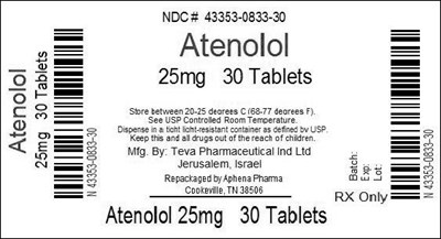 Bottle Label 25mg (43353 833)
