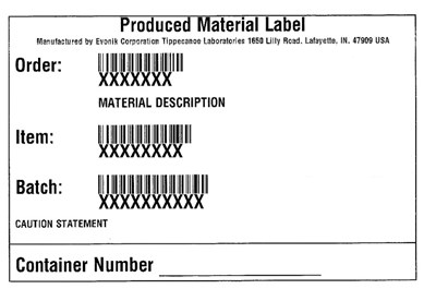 (generic) Produced Material Label (Generic Produced Material Small)