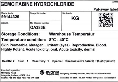 Gemcitabine Warehouse Kg Elma Dec2022 (Kg Gemcitabine Qa383e Elma Dec2022)