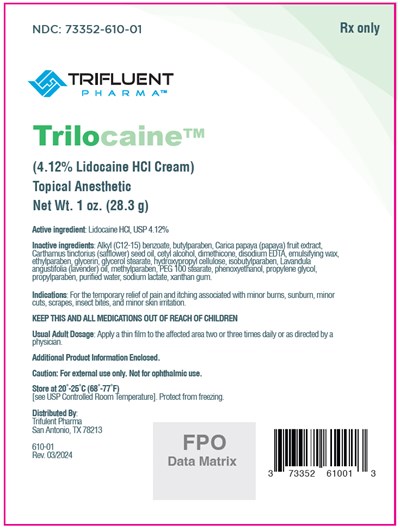 PRINCIPAL DISPLAY PANEL - 28.3 g Tube Pouch Label - trilocaine 02