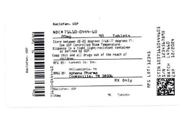 Bottle Label 20 mg - 71610 0444 60