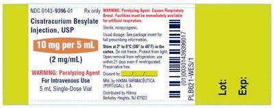 Cisatracurium 5 mL Label (Cisatracurium Besylate Injection Usp Pf 4)