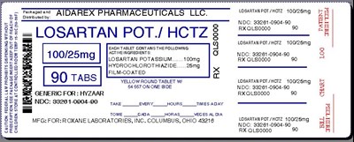losartan-100mg-hctz-25mg-tab-for-roxane-3.jpg IMAGE LABEL - losartan 100mg hctz 25mg tab for roxane 3