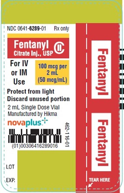 unit label - fentanyl citrate injection usp novaplus 2