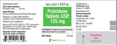 primidone-tablet-usp-125mg-500s-label.jpg image description - primidone tablet usp 125mg 500s label