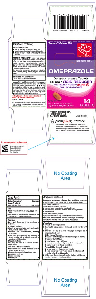 PRINCIPAL DISPLAY PANEL - 20 mg Tablet Bottle Carton - omeprazole 01