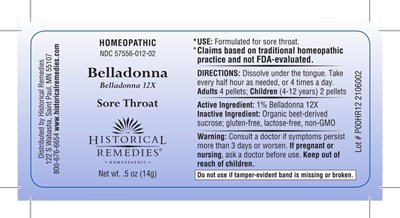 Package Label (Hr Remedy Belladonna)