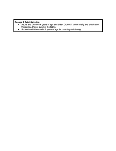 Dosage &amp; Administration Section (Direction)