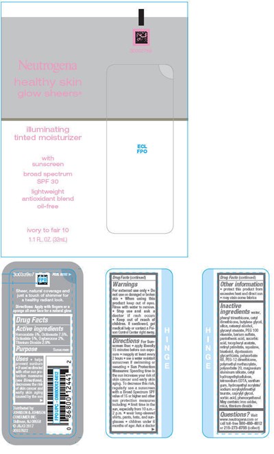 neutrogena-01.jpg PRINCIPAL DISPLAY PANEL - 32 mL Tube Label - Ivory to Fair 10 - neutrogena 01