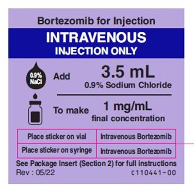 Bortezimib Intravenous Sticker (Image 03)